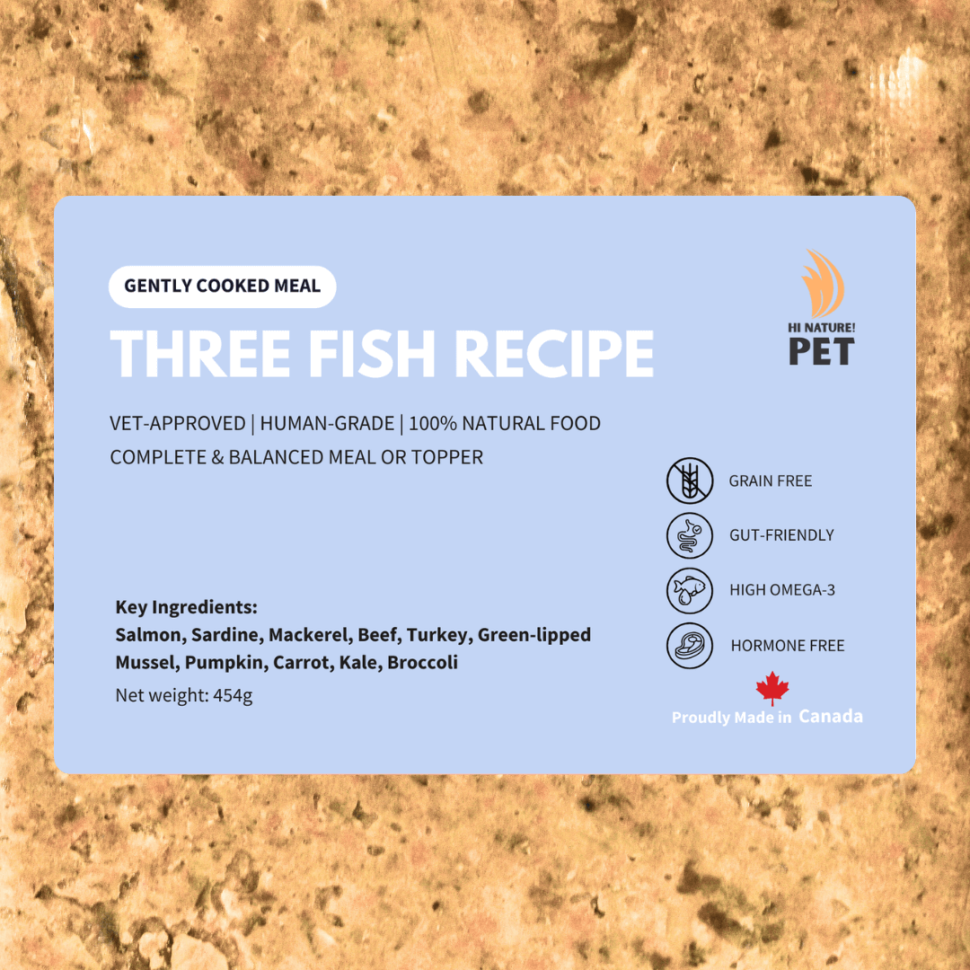 Three Fish Recipe Fresh Cooked Dog Food