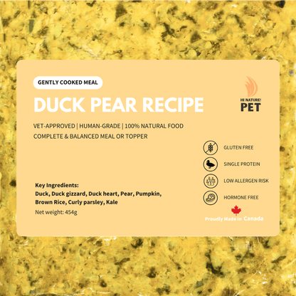 Duck Pear Recipe - Fresh Cooked Dog Food